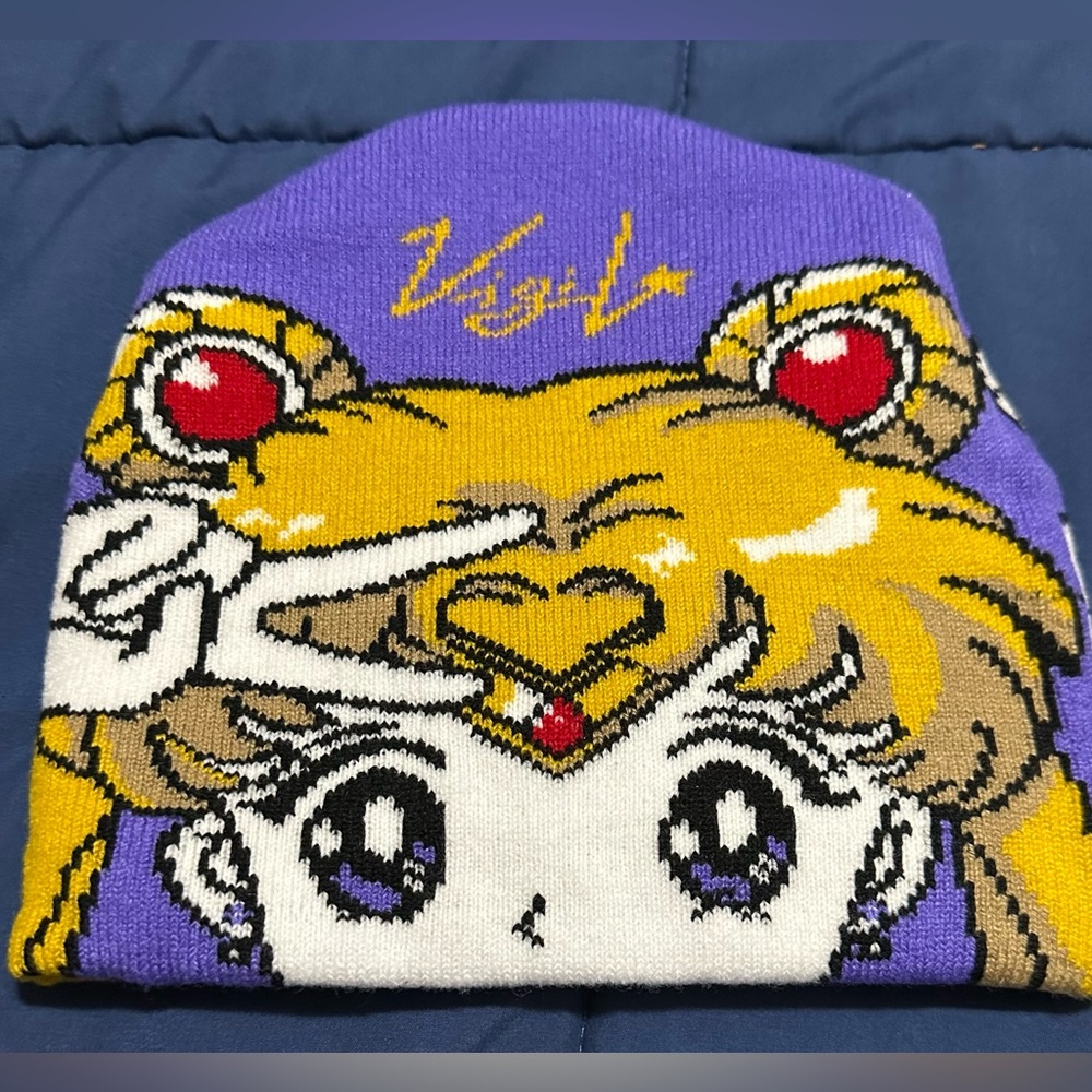 New In Package Sailor Moon Purple Acrylic Beanie Hat By Vigil Very Soft